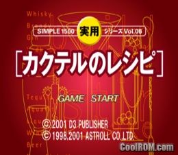Simple 1500 Jitsuyou Series Vol. 06 – Cocktail no Recipe (JP) PS1 ISO
