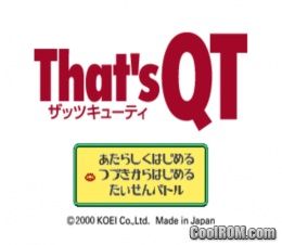 That’sQT (JP) PS1 ISO That’sQT (JP) PS1 ISO